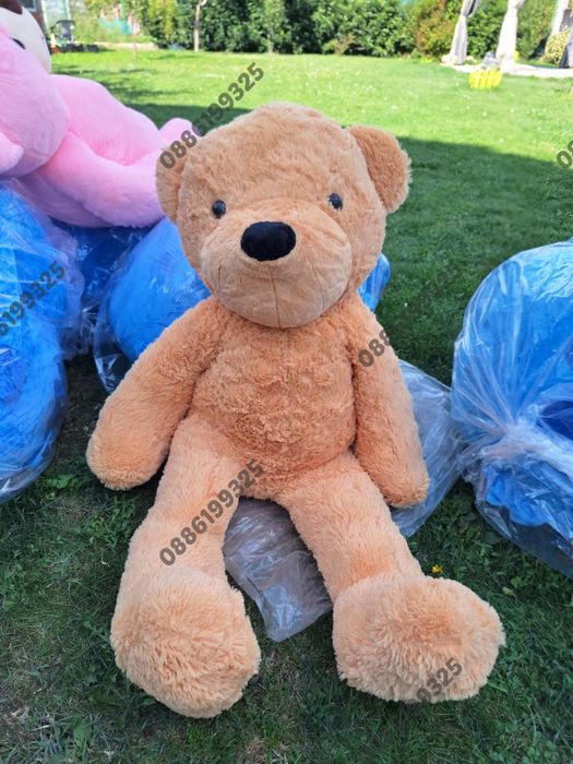 Голямо плюшено Мече, Розово/Кафяво, Голяма плюшена мечка