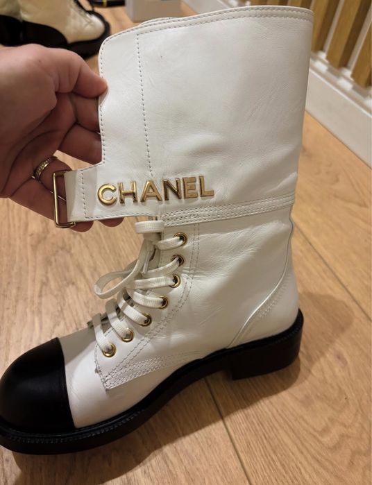 Ghete Chanel piele naturală