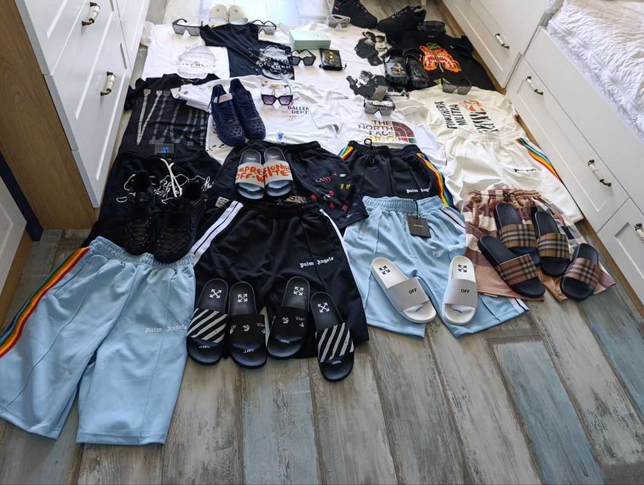 Продавам Летни аутфити Off white Hellstar, Gallery dept, Lanvin, Gucci, palm Angeles, Vlone и др