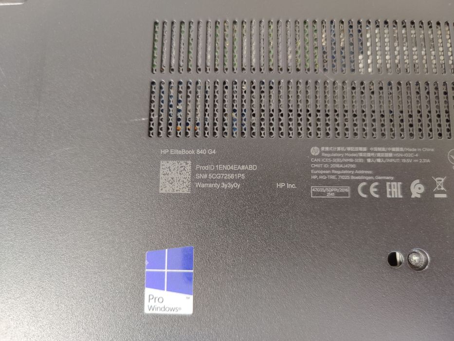 Hp i5 7200u 8gb 240gb elitebook 840 g4 laptop