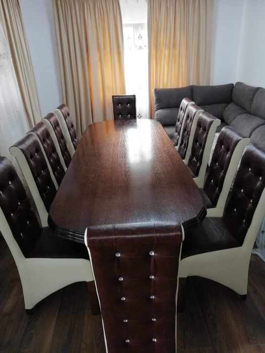 Set Masa 12 persoane lemn masiv