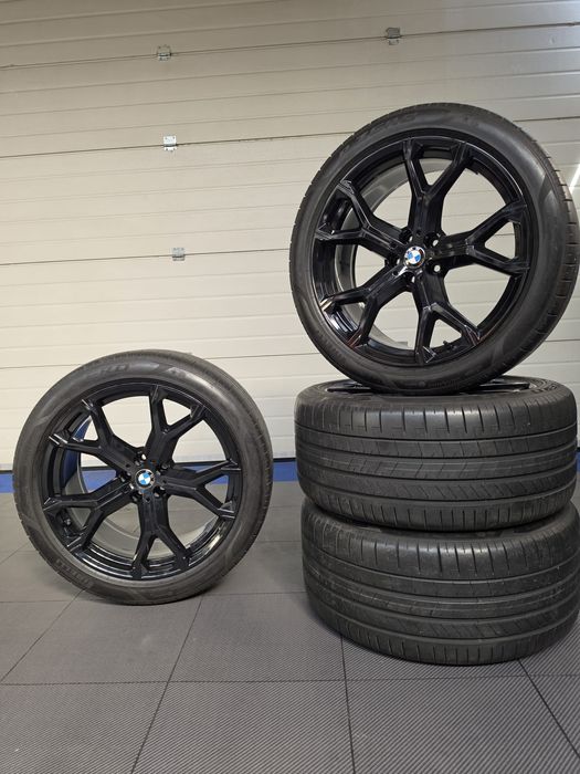 Оригинални 21" M Sport черни джанти с летни гуми Pirelli (2022) за BMW X5 (G05) / X6 (G06) + TPMS