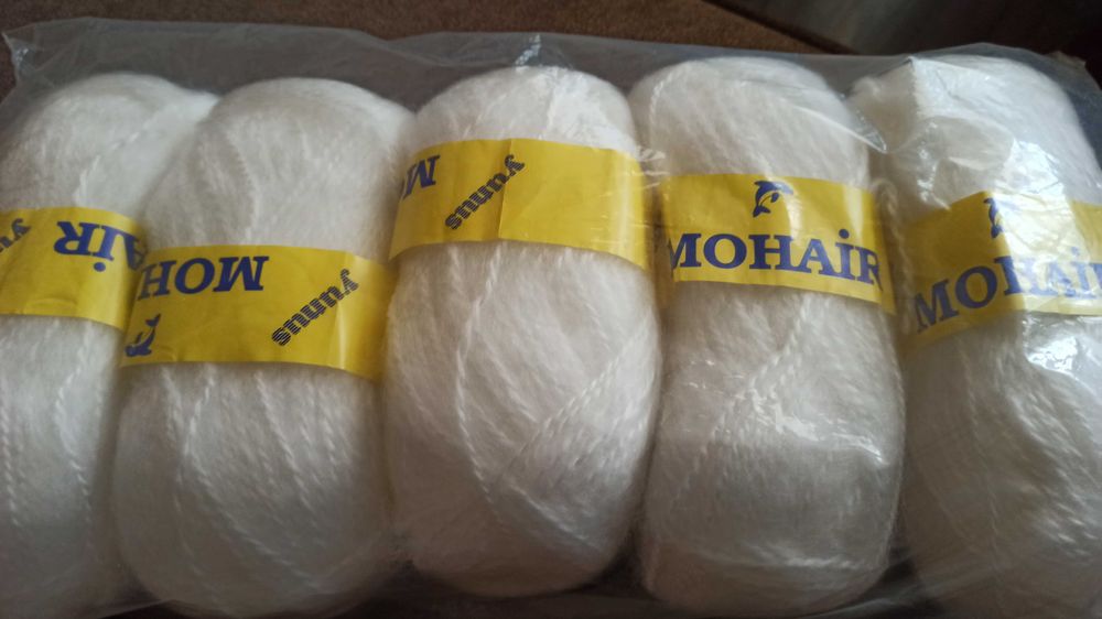 Нова прежда мохер бял