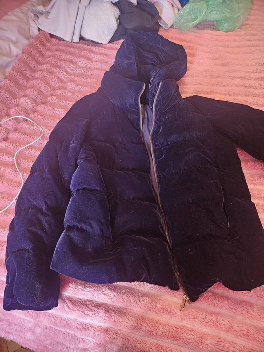 Велурено зимно яке Zara