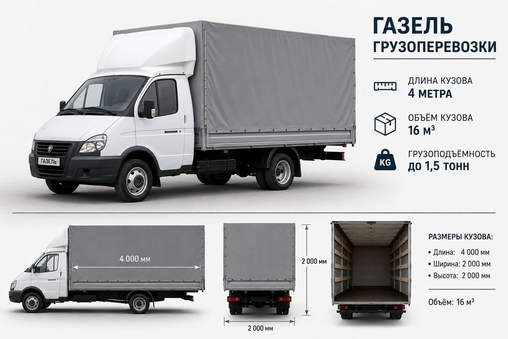 Перевозка Газель
