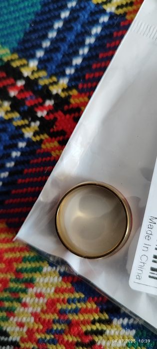 Нов мъжки титаниев пръстен размер 10