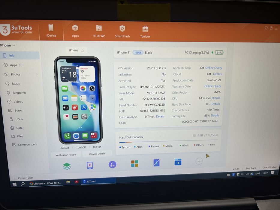 Iphone 11 128 GB fără Face Id