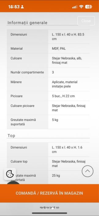 Comoda TV, achizitionata din mobexpert , stare f buna