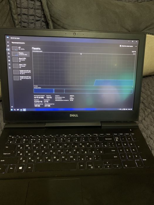 Dell игровой gaming i7 7700HQ GTX 1050Ti 16/256/1000