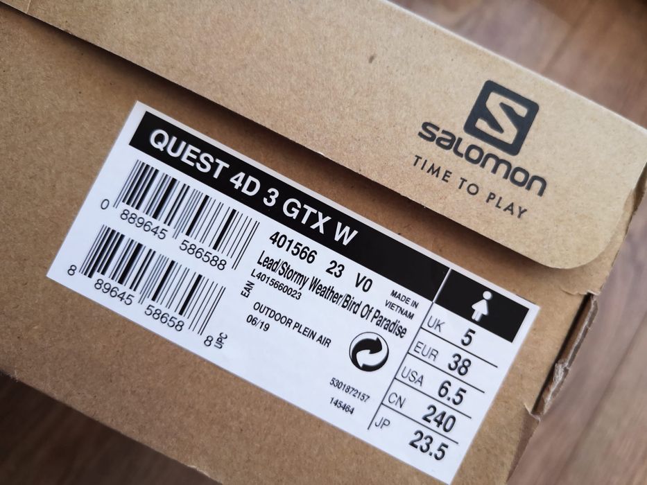 Дамски Туристически обувки Salomon Quest 4D 3 Gtx, GORE-TEX. 38 номер