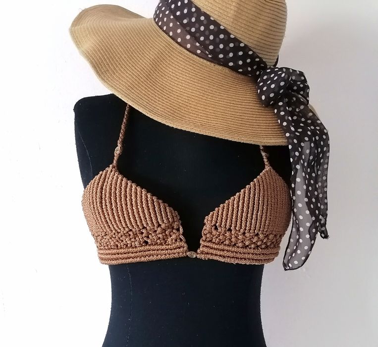 Ръчно изработен бански / бюстие макраме