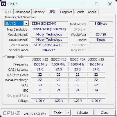 8GB DDR4 за лаптоп/mini PC ,DDR4-3200, SODIMM RAM