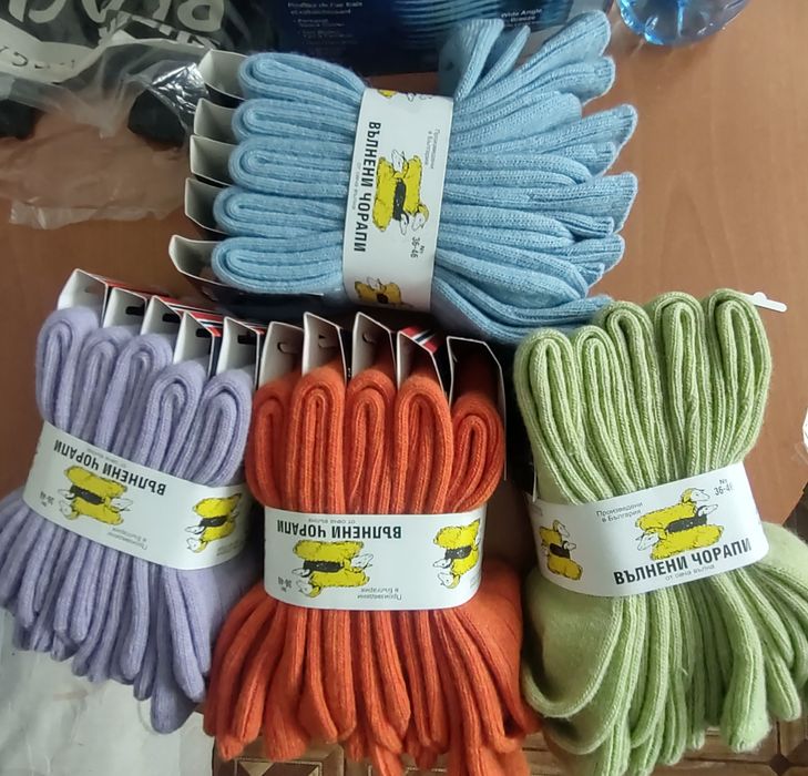 Вълнени плетени чорапи от овча вълна. Къси, 3/4 и ШУШОНИ РАЗПРОДАЖБА