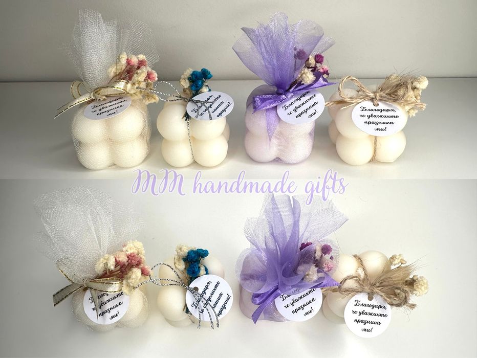 Подаръчета за гости - бурканчета с ароматна свещ