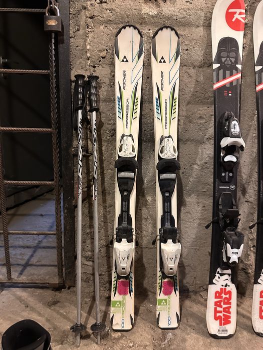 Детски ски с автомати 100 и 110 cm, ски обувки 20 (24,5 mm)