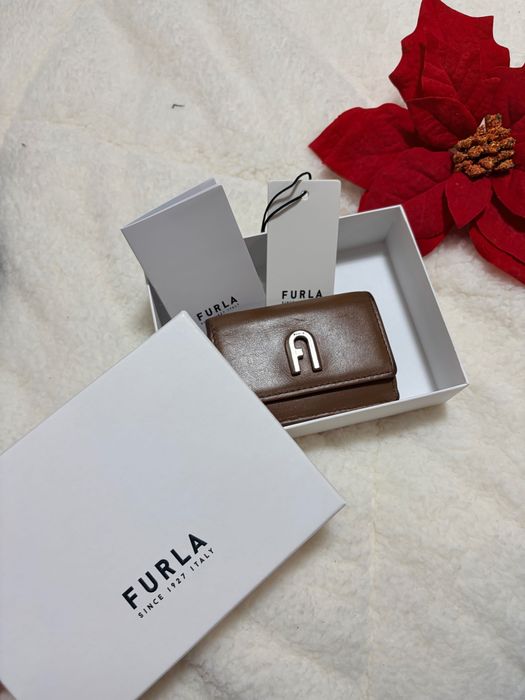Furla кафяв протфейл от естествена кожа