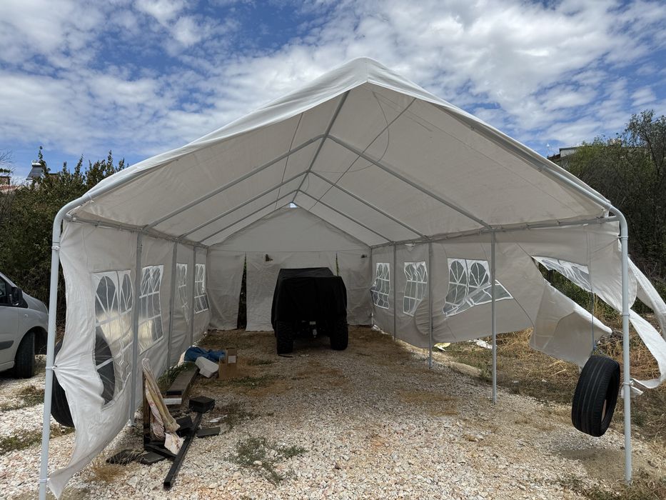 Парти шатра 8х4 метра здрава конструкция на половин цена