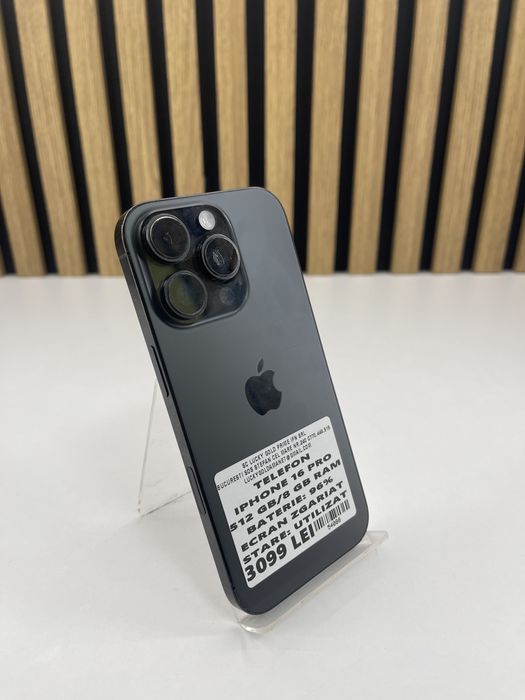 Iphone 16 Pro 512GB / 96% Bat Ecran zgariat FACTURA/GARANTIE #54088