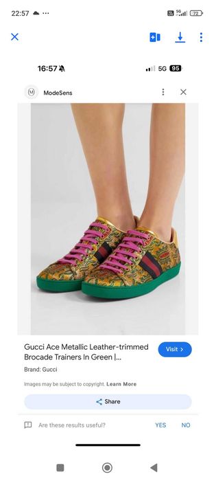 Gucci metalic leather shoes