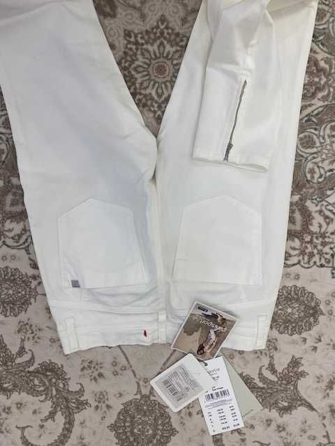 Джинсы белые демисезонные, прямые  , размер 46,  Германия