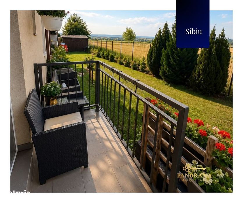 Apartament cu 3 camere, grădină proprie și loc de parcare