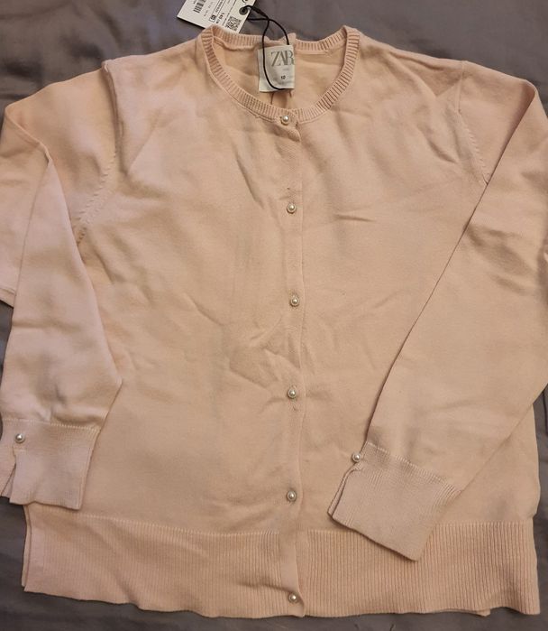 Vesta fete, Zara, noua, cu eticheta, roz sidef, 140