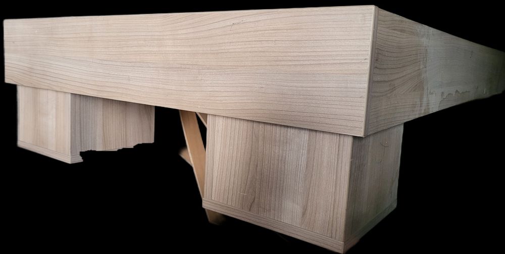 Единично легло, MDF, с 2 нощни шкафчета и подматрачна рамка