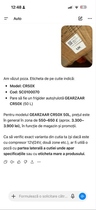 Frigider rulote 12 v 50L