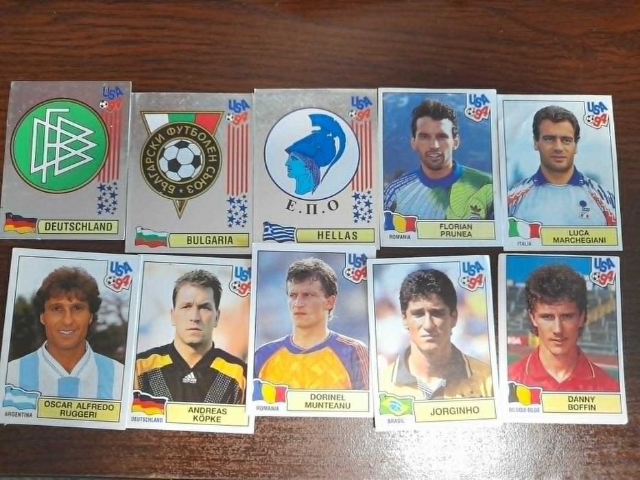Голям лот стикери/отрезки Panini Световно 94-та и 98-ма, Европейско 96-та