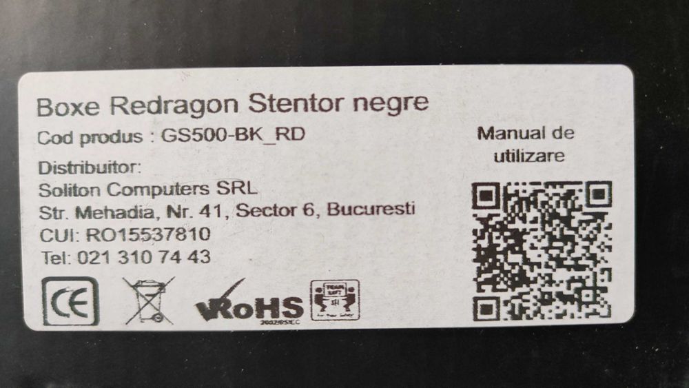 Компютърни колонки Redragon STENTOR GS500 black_rd