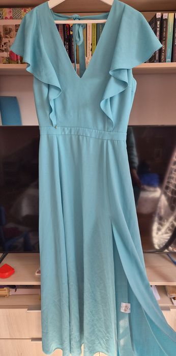 Rochie lunga cu crapatura