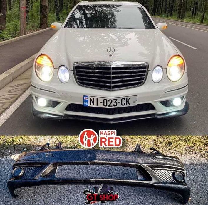 Бампер Мерседес W211 в стиле АМГ6.3 | Бампер 211 Mercedes Пороги Губа