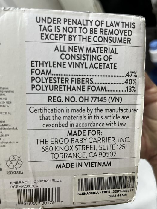 Рюкзак-кенгуру Ergobaby Embrace