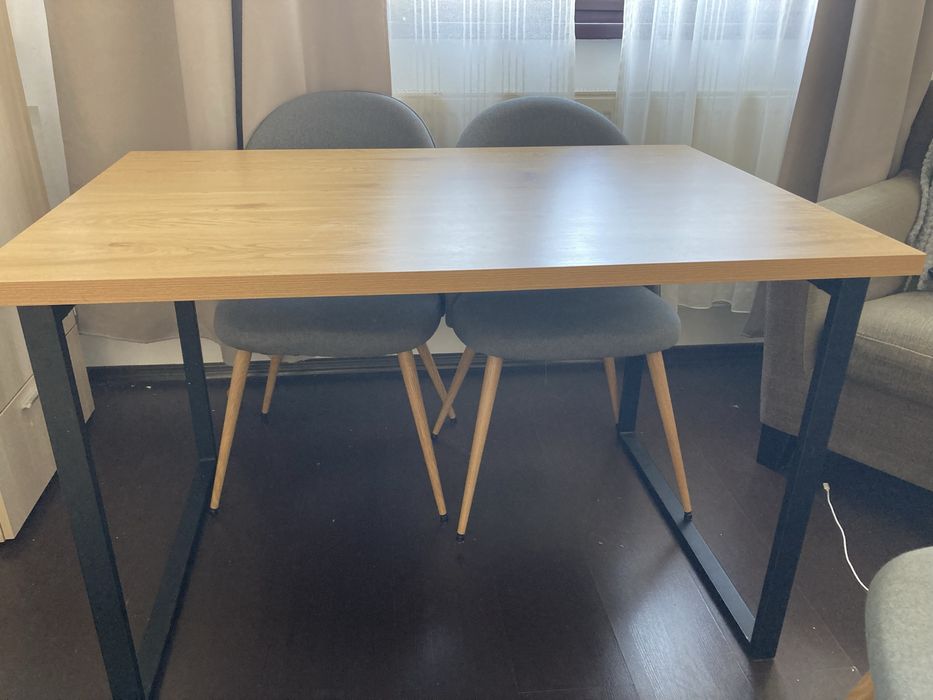 Masa 120x80 cm, cadru metalic