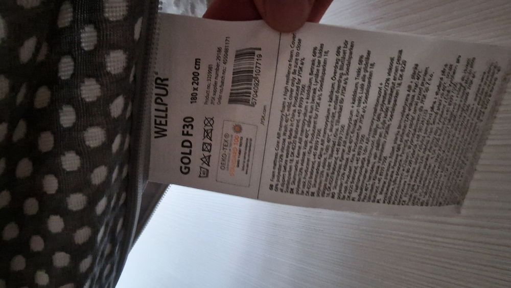 Матрак от пяна 180x200 WELLPUR GOLD F30