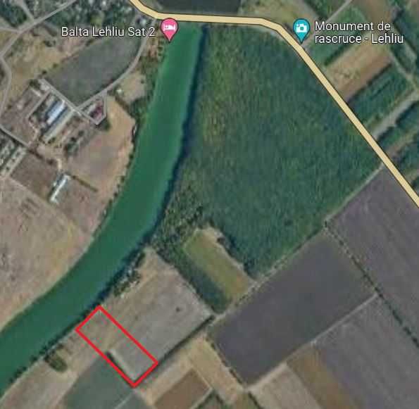 Teren de vanzare cu deschidere Lacul Lehliu Sat - Intravilan 2105 mp