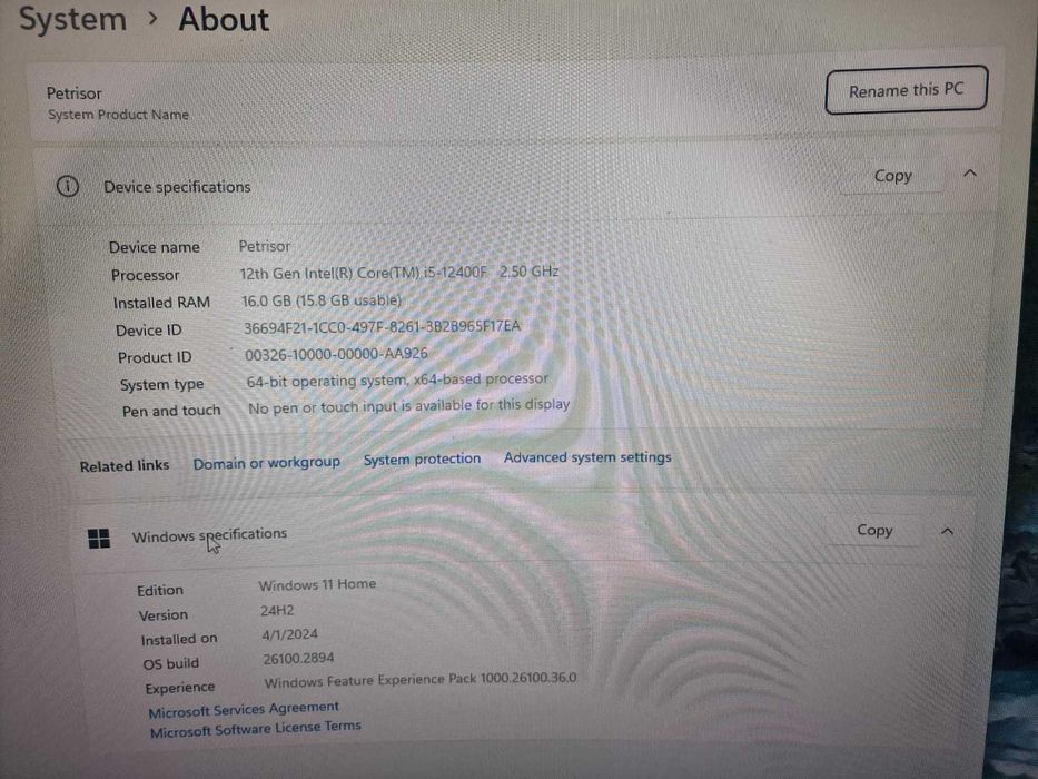 Sistem complet gaming i5-12400F, 16GB DDR4, 512 GB SSD, RTX 3050 6GB