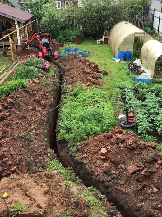 Прокол водопровод канализация экскаватор септик Жб кольца крот ГНб