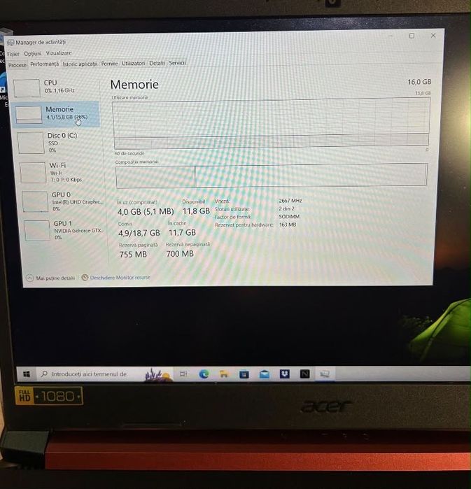 • Acer NITRO  5 •  SSD 1tb • gaming •