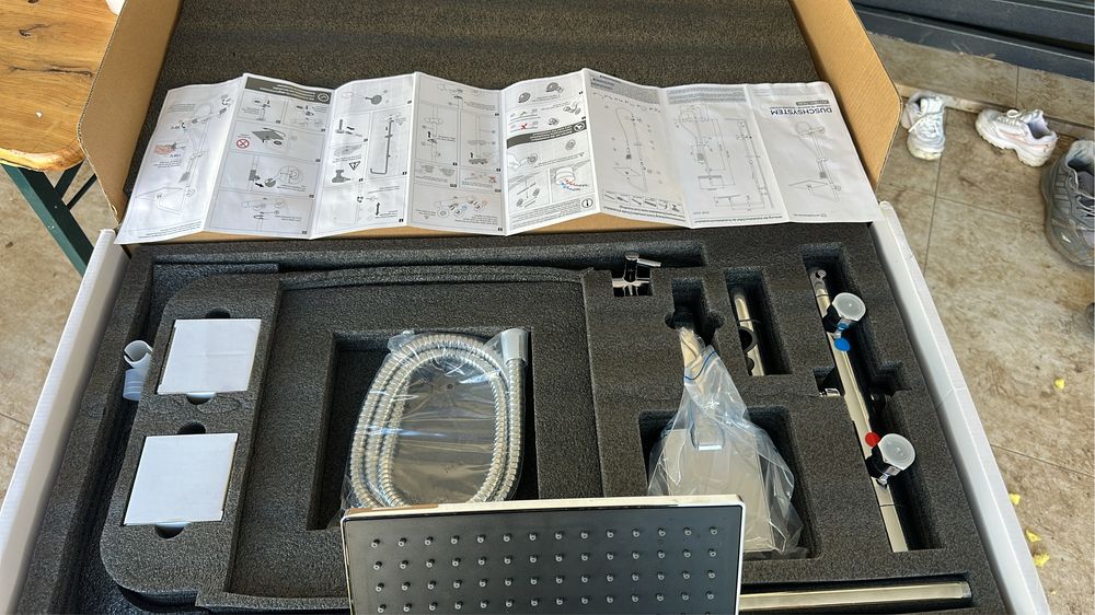 Sistem de duș complet cu baterie termostatică – NOU, premium design modern