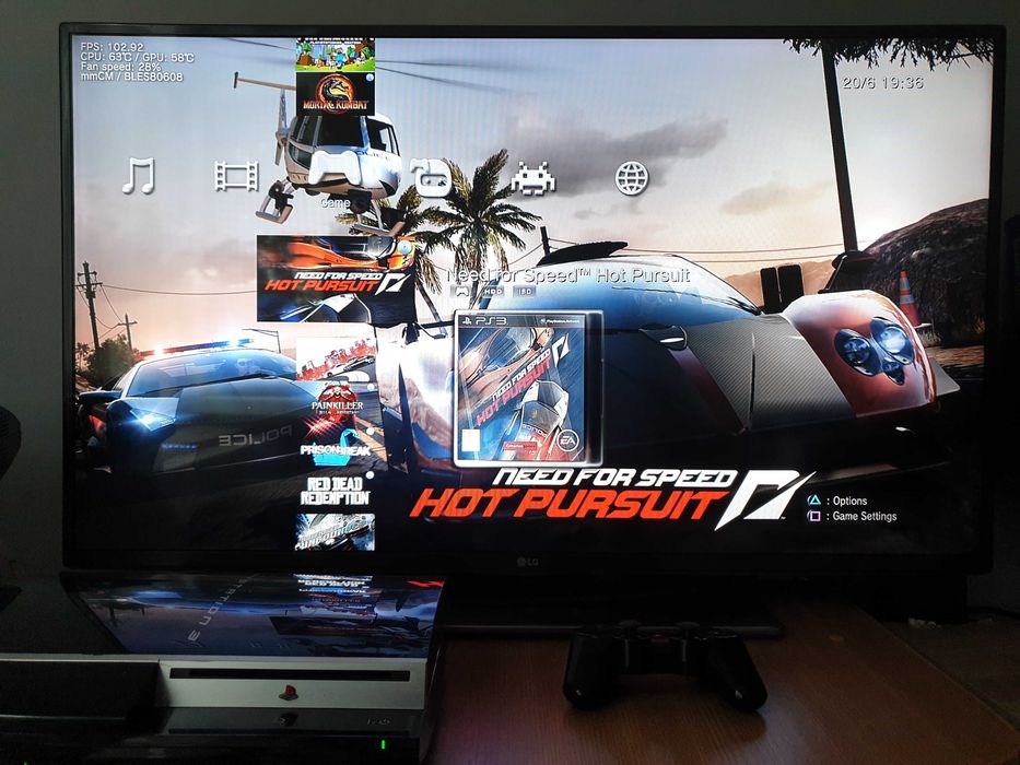 PS3 modat CFW 320 GB + 40 jocuri (GTA V, Red Dead, God of War, NFS)
