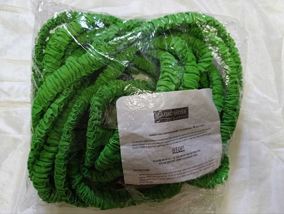 Шланг поливочный удлиняющийся в 3 раза с распылителем