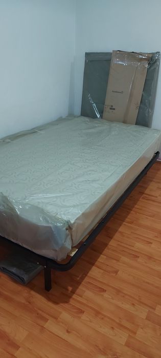 Vând pat 120x200 Mobexpert+saltea+somiera