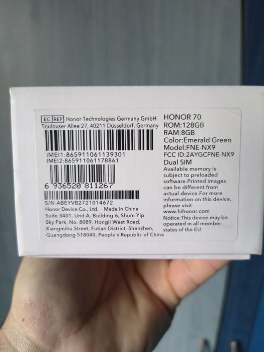 Honor 70 Emerald Green