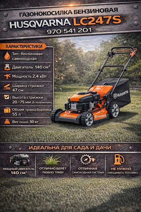 Газонокосилка бензиновая Husqvarna LC 247 S