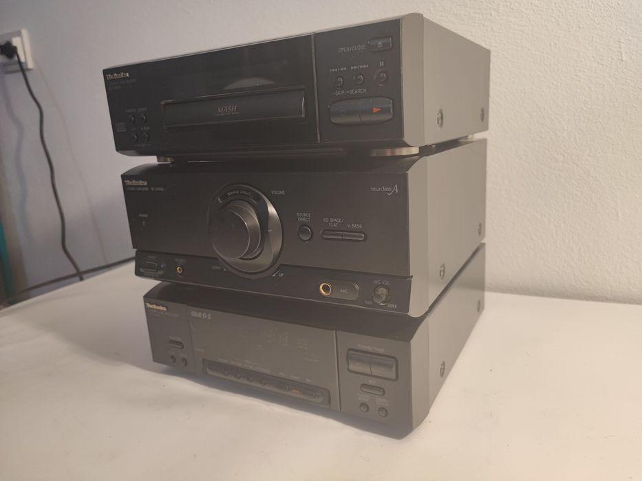 Mini sistem Technics amplificator SE CH 530, deck, tuner sound process