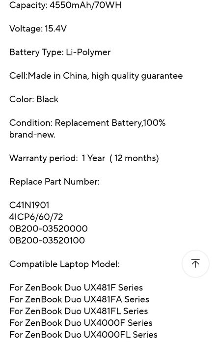 Baterie Asus ZenBook Duo