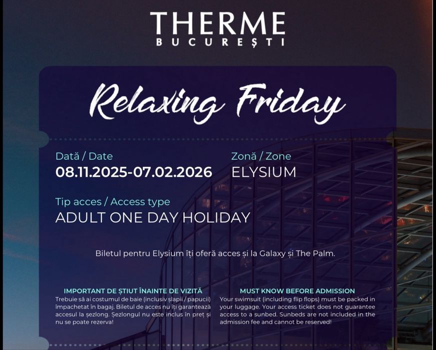 2 x Bilete Therme Elysium AllDay