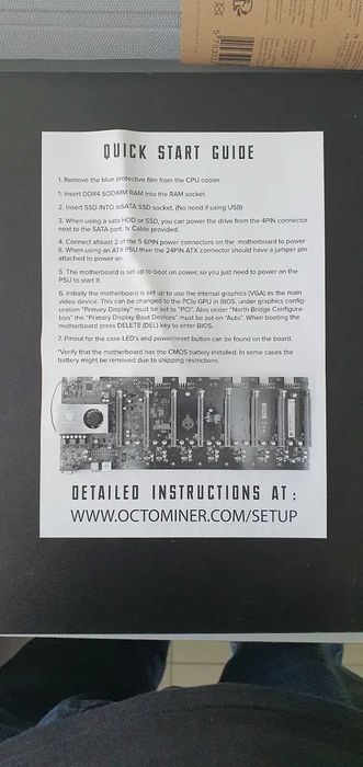 Чисто нова Octominer B8PLUS дънна платка за 8 GPU - 12 месеца гаранция, 8 бр.
