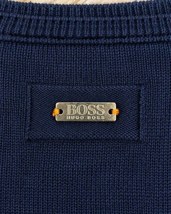 Pulover Hugo Boss bărbați bleumarin, Slim Fit, bumbac, Mărimea M